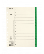 Prmregister ESSELTE A4 1-12 Grn, flikfrstrkt