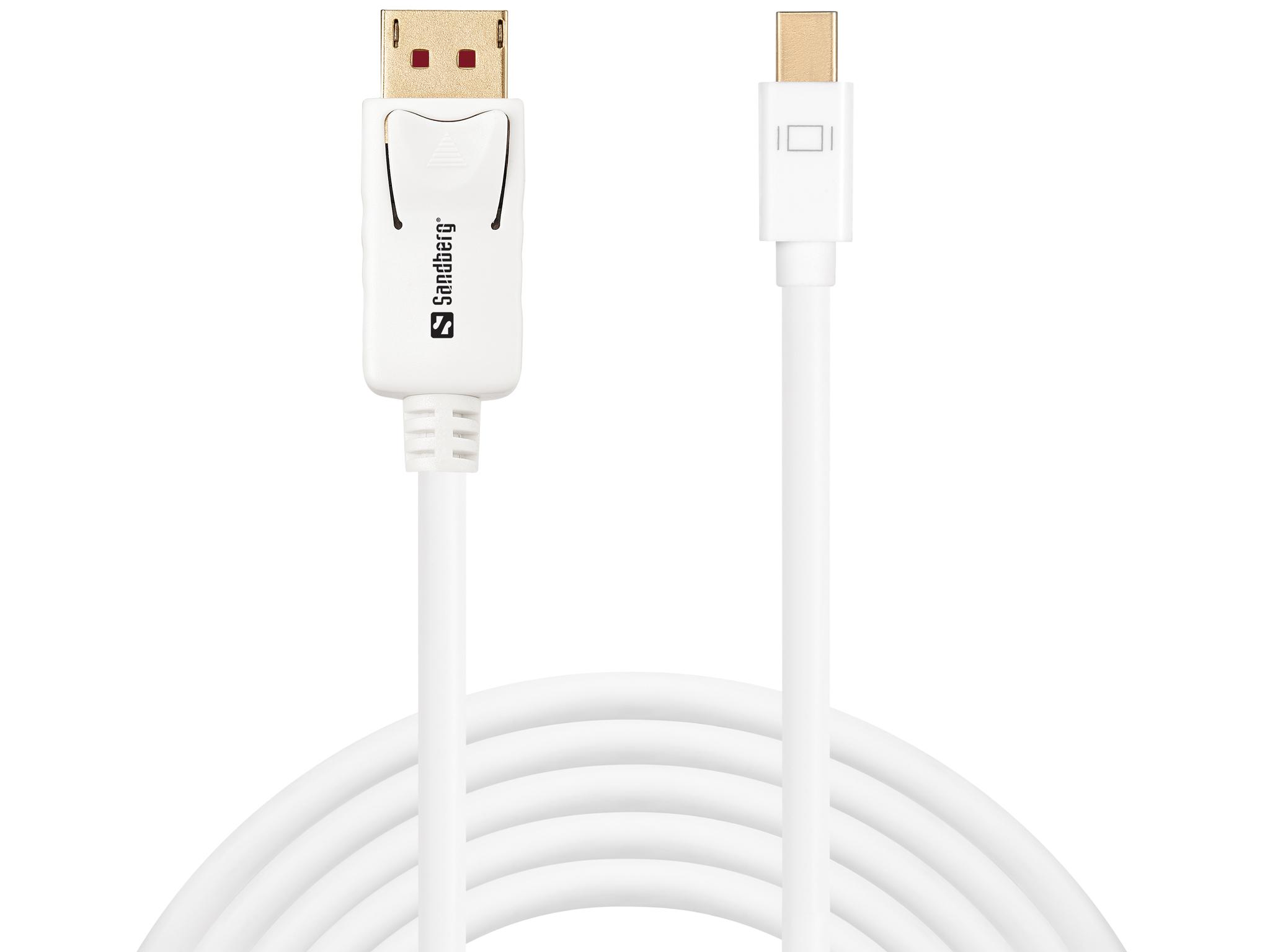 DP-MiniDP 1.4 8K/60Hz, White (2m), endast 167 kr