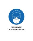 Skylt Anvnd Munskydd A4 Plast