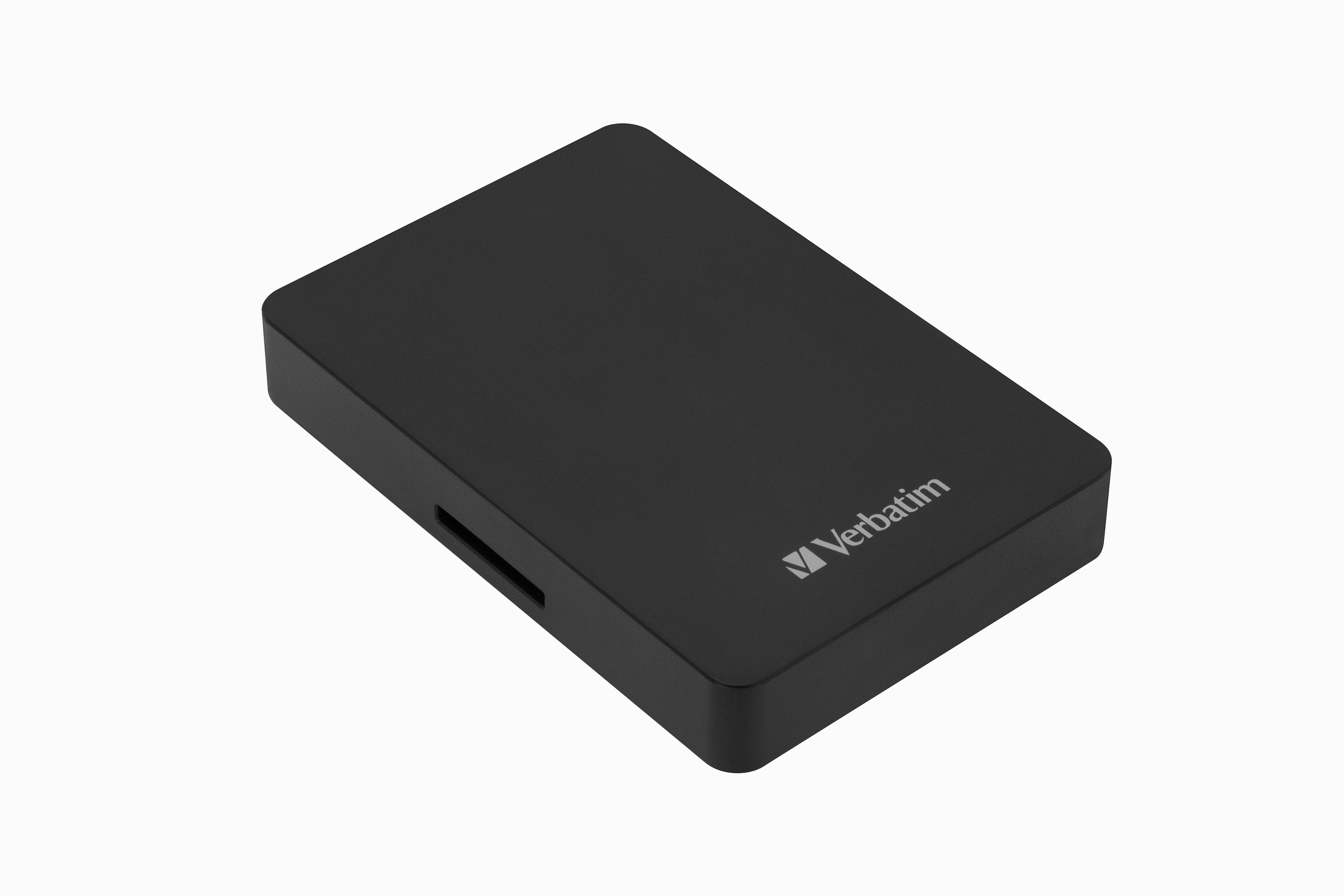 Portable HDD w/SD Card Reader 1TB, Black (16GB SD), endast 744 kr