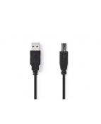 Kabel NEDIS USB 2.0 A-B 3m svart
